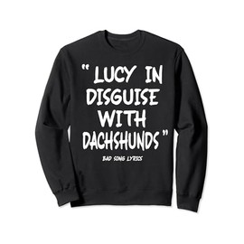 Funny Bad Song Lyrics Lucy In The Sky With Dachshunds Sweatshirt