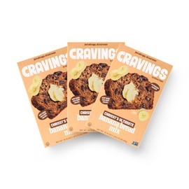 Cravings by Chrissy Teigen Ultimate Banana Bread Mix, Fast and Easy No bananas needed Only 03 Ingredients Eggs, Oil and Water, 18.75 oz (Pack of 3)