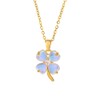 Dainty Clover Flower Pendant Necklace for Women Surgical Stainless Steel