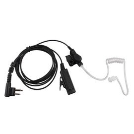 Jopto 2 Pin Covert Air Acoustic Tube Earpiece Headset with PTT Mic Security Bodyguard Walkie Talkie Headset Compatible with 2 Way Radio Motorola DP1400 CP040 GP68 GP88 CT150 Pro1150 Hyera Midland