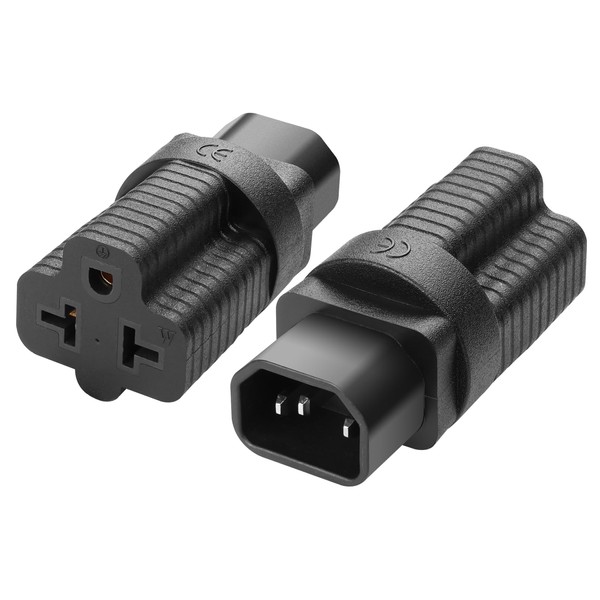 2 Pack NEMA 5/6-15/20R to IEC320 C14 Connector YACSEJAO 4-in-1