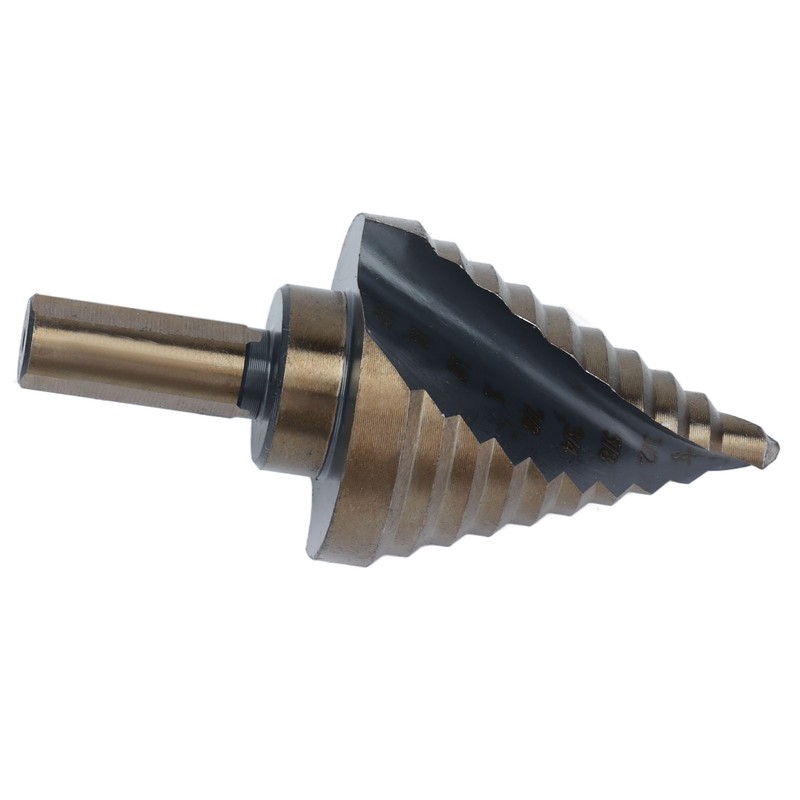 Spiral Step Drill Bit 10 Size Dark Yellow High Speed