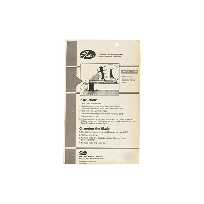 Gates 91215 Heavy Duty Power Grip Sb Clamp Removal Tool