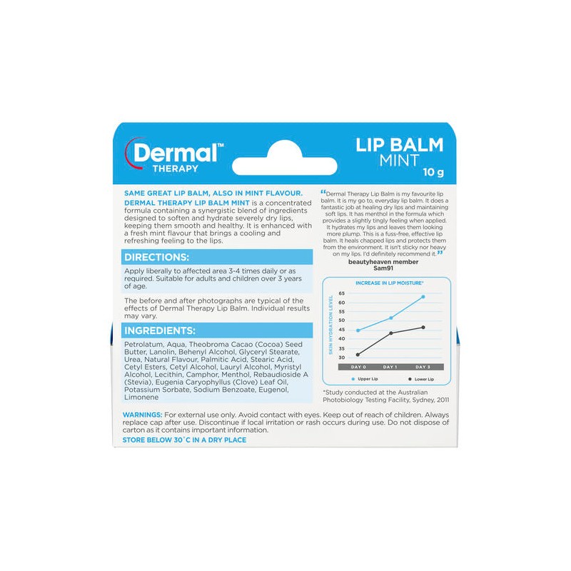 Dermal Therapy Lip Balm Mint 10g