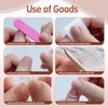 Hebterrka 24 Pieces Almond Shaped Artificial Nails Short Medium Black