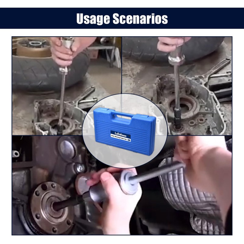 LainKeen 12pcs Blind Hole Collet Bearing Puller Set, Internal Bearing