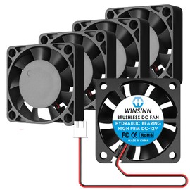 WINSINN 40mm 12V Fan - Hydraulic Bearing High Speed 8500 RPM 4010 Cooling Fan Replacement for 3D Printer/DVR/PC/Electronics, 30cm Cable with XH2.54-2PIN, Brushless 40x10mm (5Pcs)