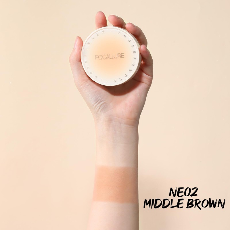 FOCALLURE Loose Setting Powder,Long Lasting Oil Control Face Powder,Lightweight Face