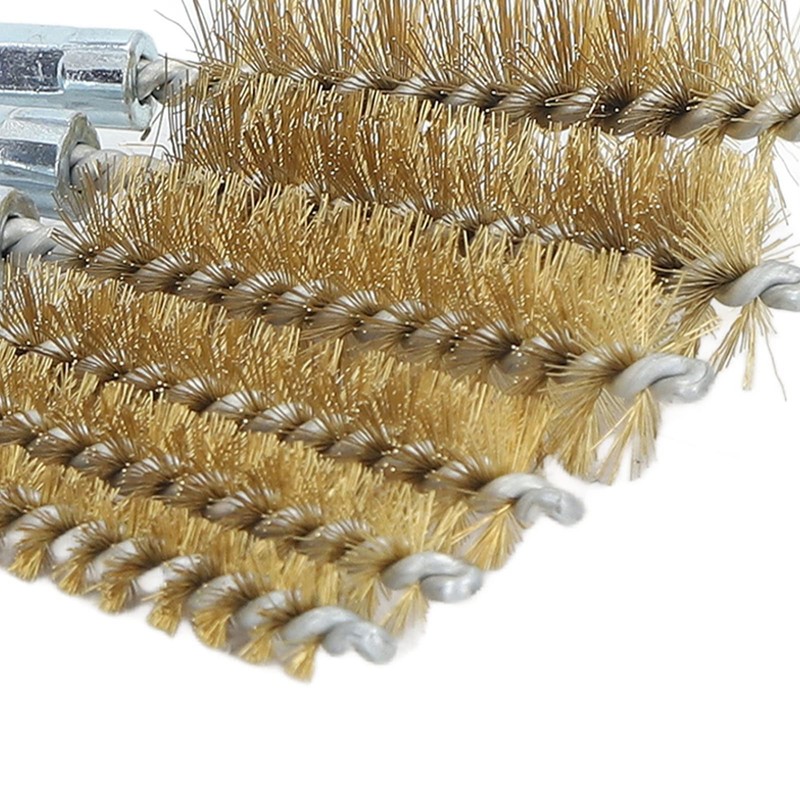 Brass Wire Bore Cleaning Brush Set - 6 Pieces with