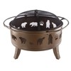 Pure Garden 50-LG1202 32” Outdoor Deep Fire Pit-Round Large Steel