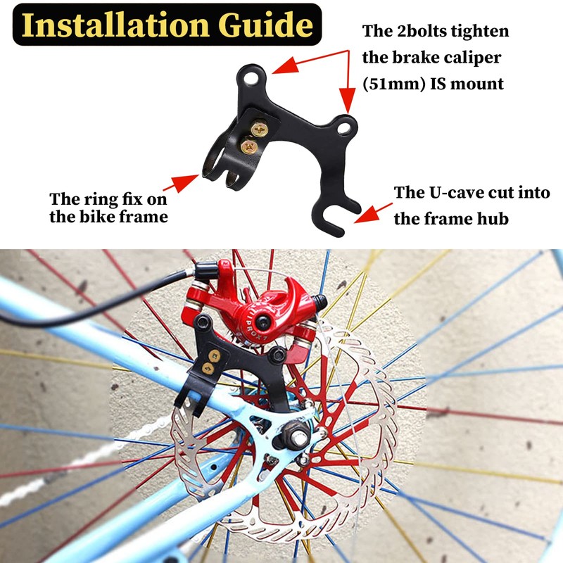 RUJOI Disc Brake Conversion Kit, 1Pcs Disc Brake Adapter Bracket