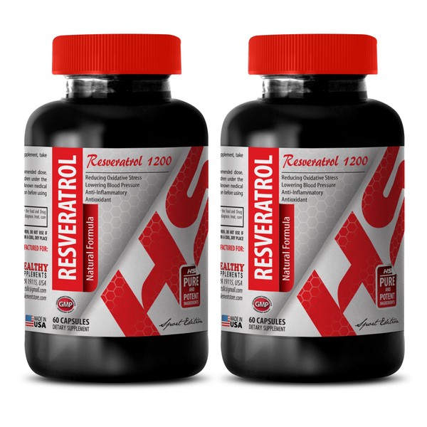 Trans-RESVERATROL Supplement - Natural resveratrol, Pure resveratrol Extract, Resveratrol for