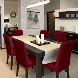 Fafua Chair Covers, Stretch Dining Room Chair Covers Set of 6, Removable Washable Chair Covers for Dining Chairs, Dining Chair Slipcovers for Dining Room, Hotel, Ceremony