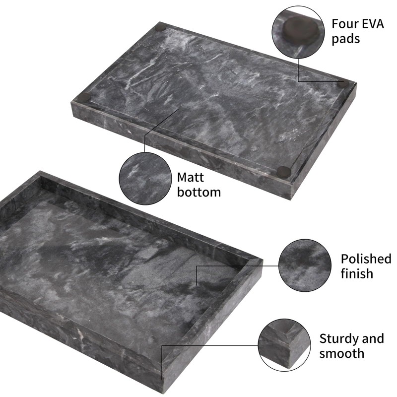 Marble Bathroom Vanity Tray, Natural Luxury Vanity Home Kitchen Bathroom