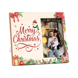 valucise Christmas Picture Frame, Merry Christmas Photo Frame, Christmas Gifts For Family Friend Colleague, Winter Decoration For Office Home Living Room Bedroom -d05