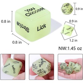 1 Set of 4 Marbled Engraved Glow-in-The-Dark Dice Set, Adult Polyhedral Game Accessories (Glow-in-The-Dark)