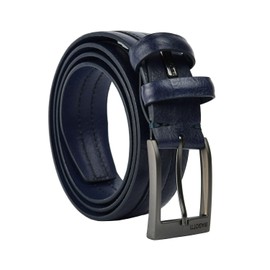 BIAGIOTTI Men's Belt Outer PU Leather Lining, Can Be Shortened with Gift Box, Blue 26 4 cm