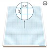 SCRIBBLEDO Dry Erase Graph Whiteboard 9" x 12" Double Sided