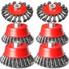 4 Inch Wire Wheel Brush Set for Grinder, DaduoRi 6