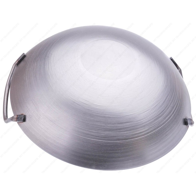 14 Inches Carbon Steel Round Bottom Wok with Two Side