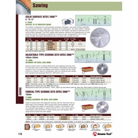 Amana Tool - DT120T14 Carbide Tipped Ditec 2000 Adjustable Type Scoring 120mm Dia x 24T