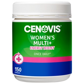 Cenovis Women’s Multi+ Energy Boost - Multivitamin - Supports Physical Stamina - Assists Sugar Metabolism, 150 Capsules