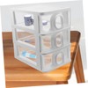 Levemolo Storage Organizer for Office Transparent Desk Organizer Box Compact