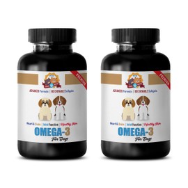 Skin Care Dogs Supplements - Omega 3 - Dog Chewy SOFTGELS - Skin Health - Joint Support - Heart Health - Dog Omega 3 Chews - 360 Softgels (2 Bottle)