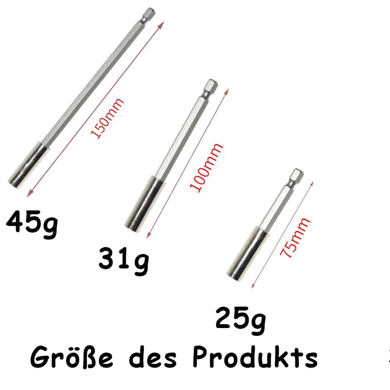 3-Piece Forstner Drill Bit for Wood, Drill Hex Extension, Extra