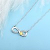 STARCHENIE Infinity Necklace 925 Sterling Silver Angel Wings Heart Birthstone