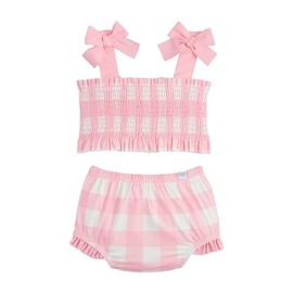 Mud Pie Baby Girl's Children's Smocked Bow 2Pc