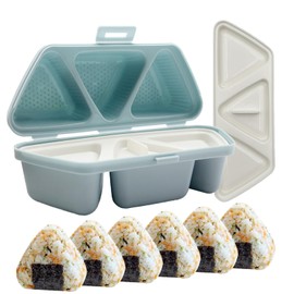 Onigiri Mold Triangle Rice Ball Mold Once Quickly Make 6pcs Triangle Onigiri, Multifunctional Onigiri Mold for Making and Storing Sushi, Foldable Onigiri Mold