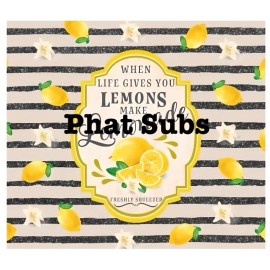 Unbranded 20oz Sublimation Tumbler Wrap Lemons Make Lemonade Ready To Press Heat Transfer
