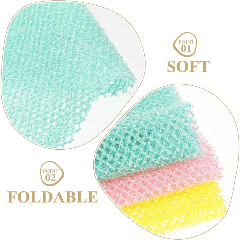 Esponjas exfoliantes africanas 3 pzas – Ducha, masaje y viaje