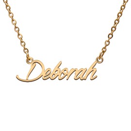 Deborah Name Tag Necklaces for Her His Friends Familys Relationship Memory Jewelry Gift