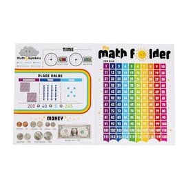 Fun Express Math Reference Pocket Folders - 12 Pieces
