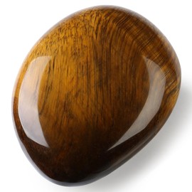 AWARDSEN Tigers Eye Crystal Healing Crystals 1.57-2.0" Large Polished Stones 0.98" Thick Natural Reiki Protection Crystal Spiritual Witchcraft Meditation Stone Energy Balancing Anxiety Crystal