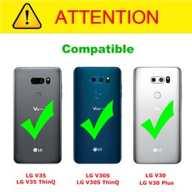 J&D Case Compatible for LG V35, LG V35 ThinQ/LG V30S/LG V30S ThinQ/LG V30/LG V30 Plus, Heavy Duty Dual Layer Hybrid Shock Proof Protective Rugged Bumper Case, Black