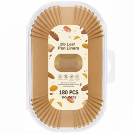 Loaf Pan Liners for Baking Bread 9x5 Inch - 180 PCS Non-Stick Parchment Paper Liners - Disposable Bread Pans Liner for Sourdough Bread, Banana Bread, Cakes, Baking Accessories