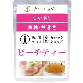 Peach Tea, 20 Tea Bags, Sugar-free, Tea Specialty Shop, Kyoto Select Shop, Tea Bags, 0.07 oz (2 g) x 20 Packs