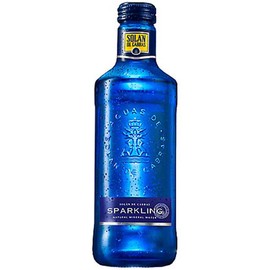 Solan de Cabras Natural Sparkling Mineral Water, 25.4 Fl Oz, (12 Pack 750ml Glass Bottles)