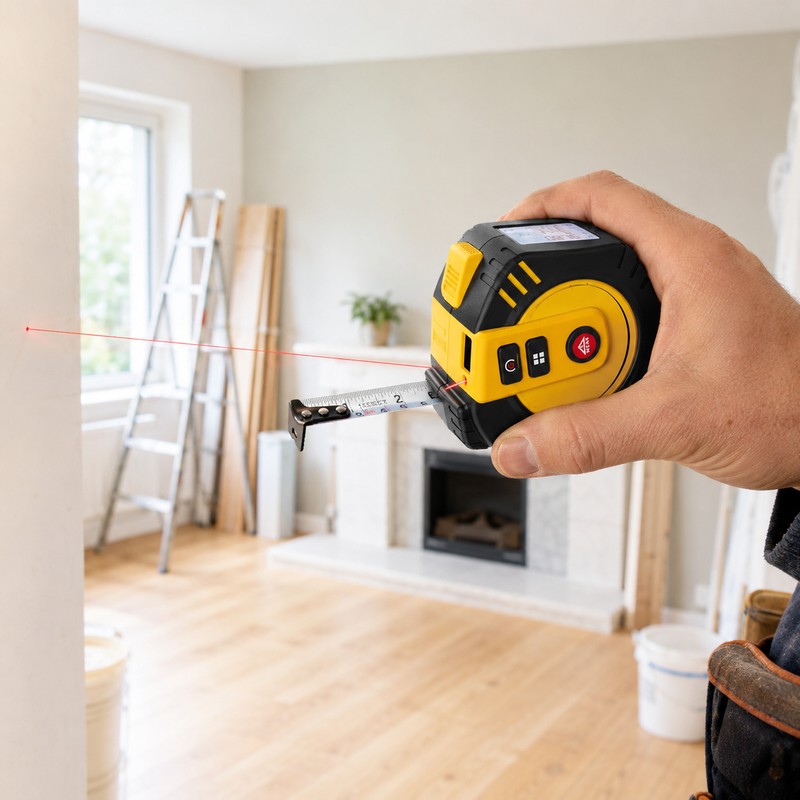 2-in-1 Laser Tape Measure for Home & Construction – 40m