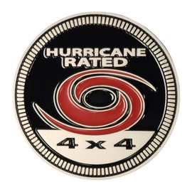 Badge Glow Hurricane Rated 4x4 Metal Automotive Badge Specifically Designed for The Jeep Wrangler or Cherokee ~ Stick it Anywhere!