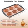 YiYeraio Silicone Muffin Pan for Baking with Metal Reinforced Frame,