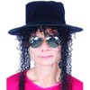 Adult 80's Pop Star Costume Wig And Hat Set