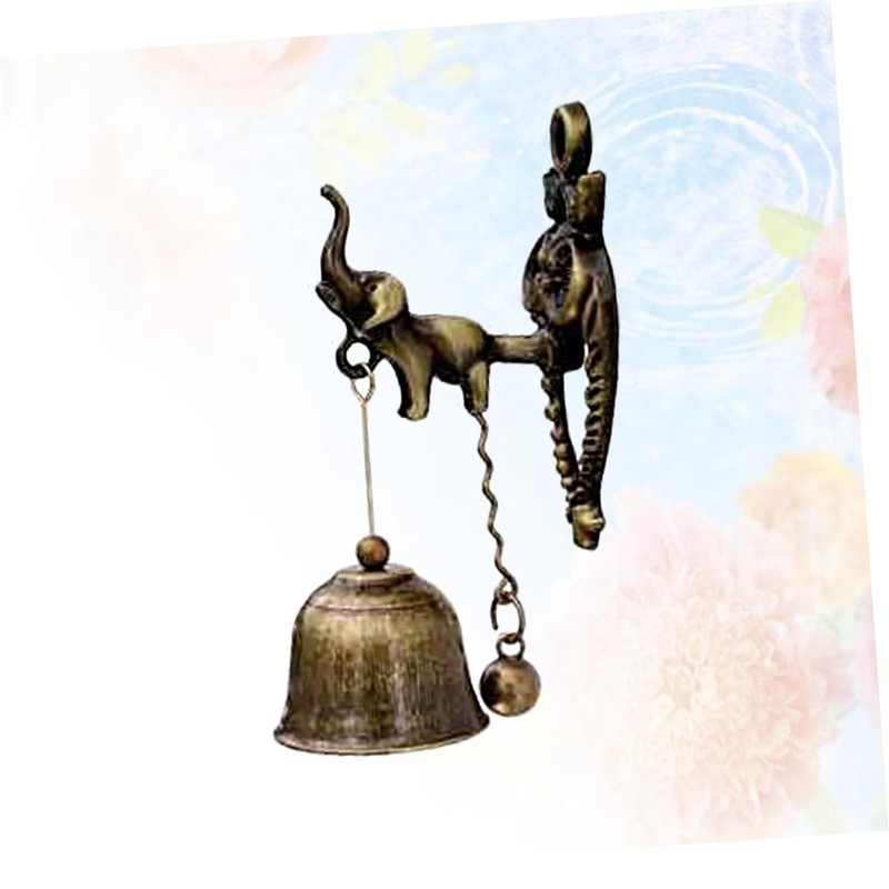 Levemolo Elephant Door Bell Metal Wind Chime Bells Retro Ornament