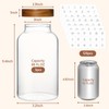 KEYWING 88oz Large Glass Jars with Airtight Acacia Wood Lids,