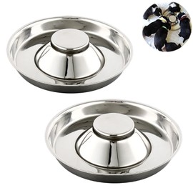 Yudansi Stainless Steel Puppy Weaning Bowls,Cat Bowls for Food Water, Puppy Feeder Bowl Whelping Dishes,Litter Feeding Bowls for Multiple Puppies Cats Eating at Same Time for Small Medium Large Dogs