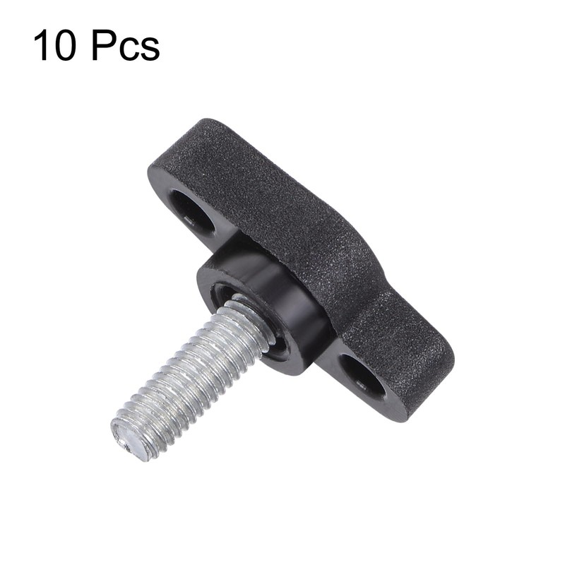 sourcing map 10pcs Tee Wing Knobs Thumb Screws M5 x