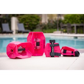 Aquastrength Hydro-Tone Total Body Pool Exercise System | Isokinetic Functional Water Weights | Build Muscle - Easy on Joints | Water Aerobics | Quick Start Guide (Pink)
